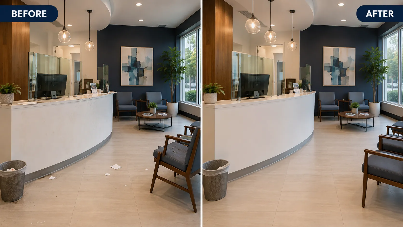 before and after image by nissi cleaning
