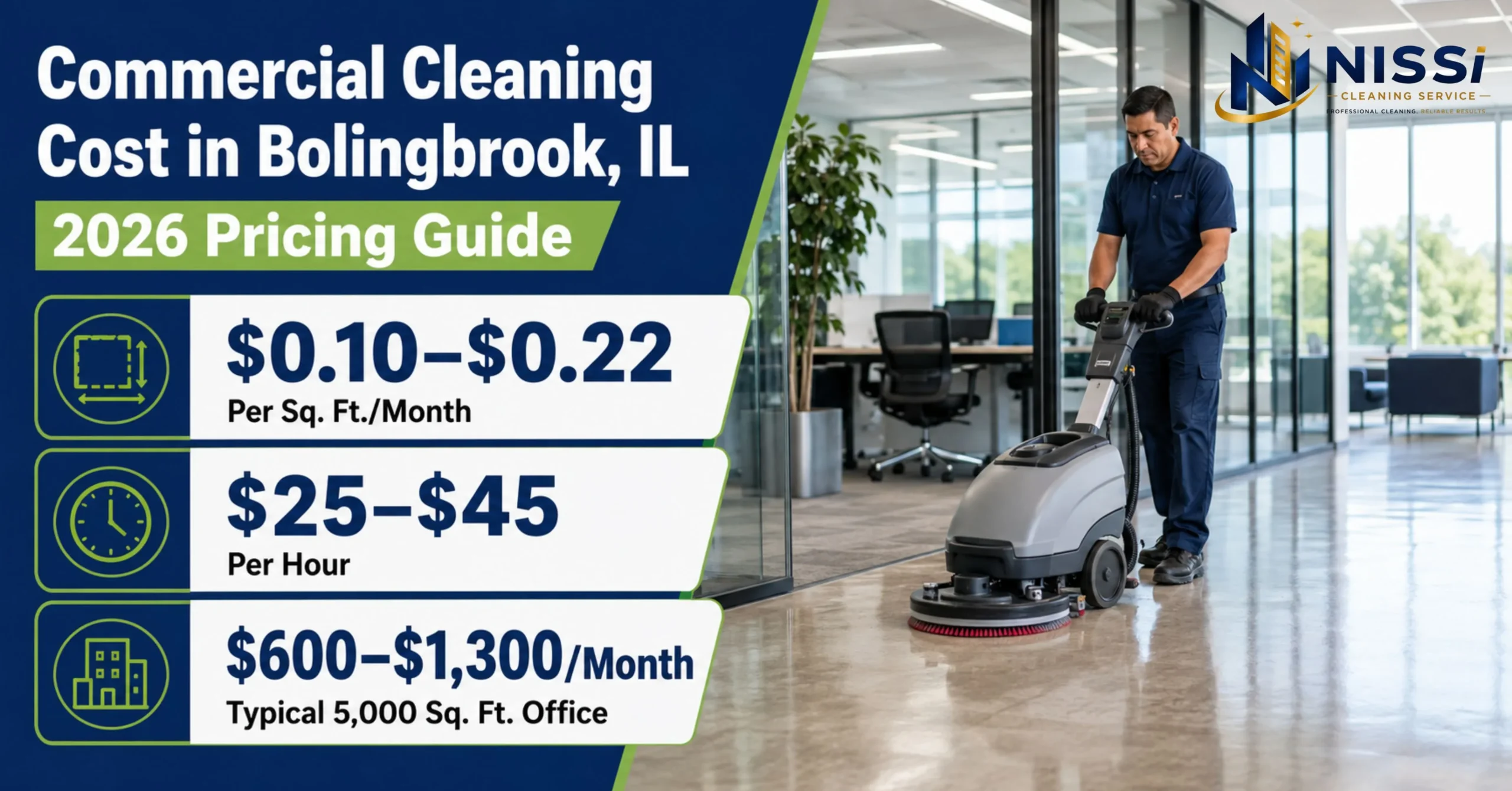 Commercial Cleaning Cost in Bolingbrook, IL