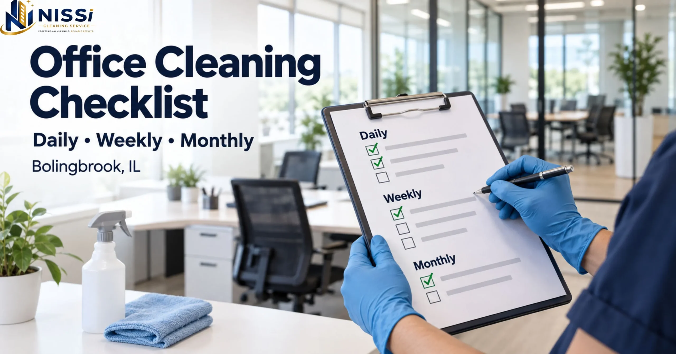 A Complete Office Cleaning Checklist for Bolingbrook, IL Businesses