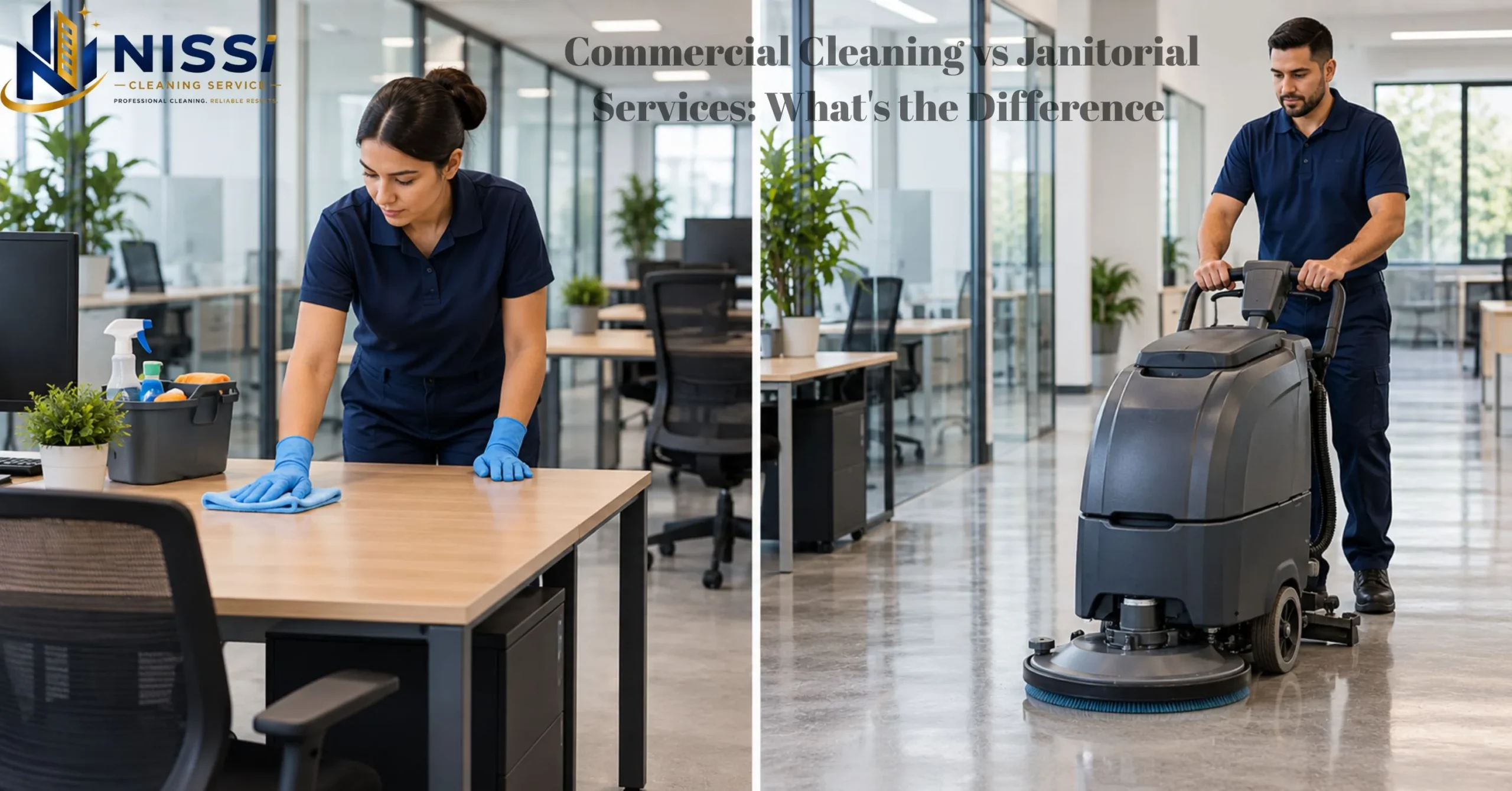 Commercial Cleaning vs Janitorial Services: What's the Difference